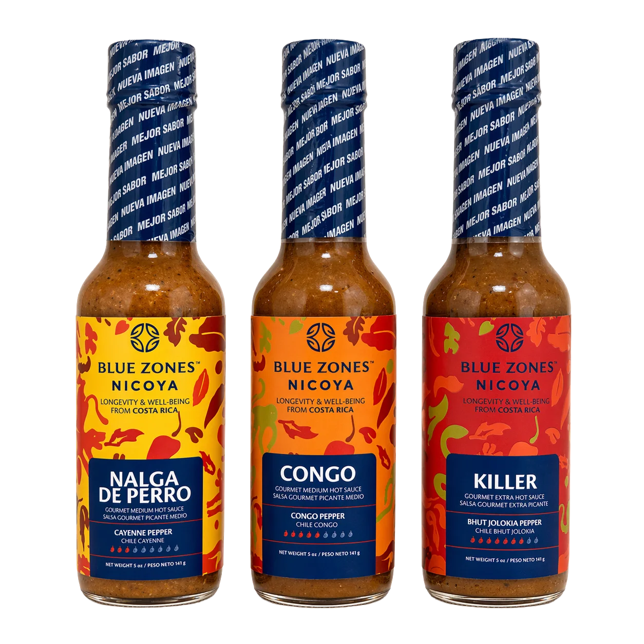 Blue Zones Nicoya hot sauces collection
